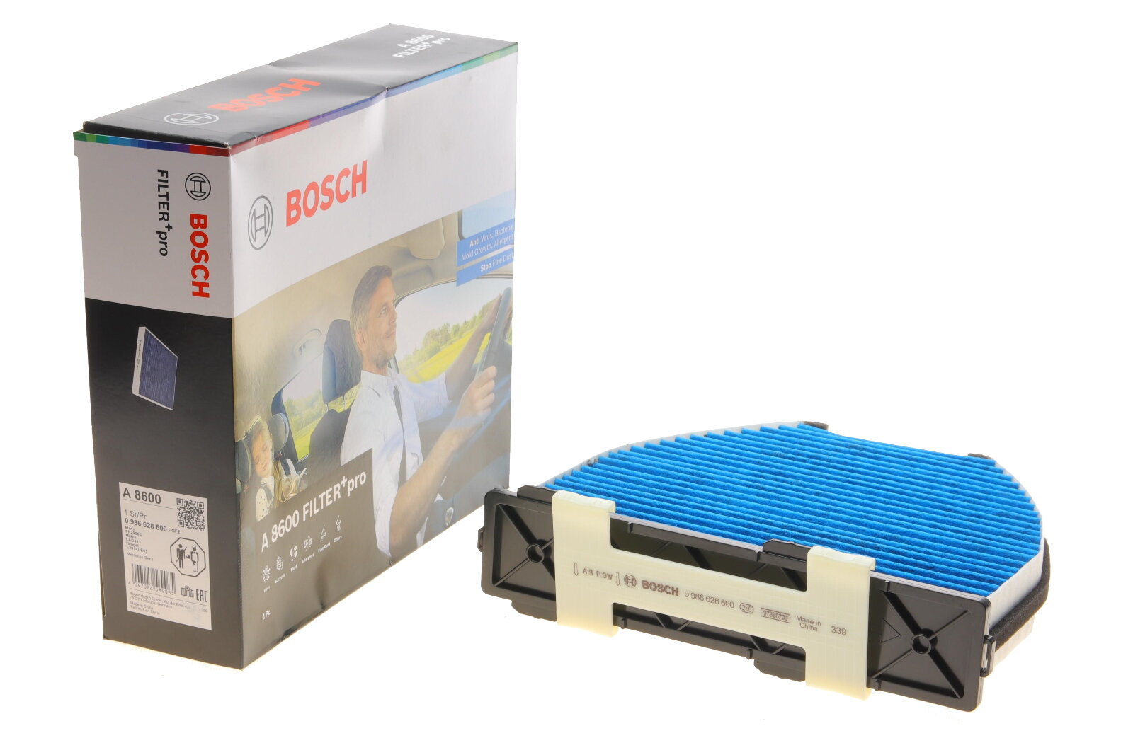 Bosch a8600 filter+ pro фільтр салону, антиалиргенний, Bosch 0986628600