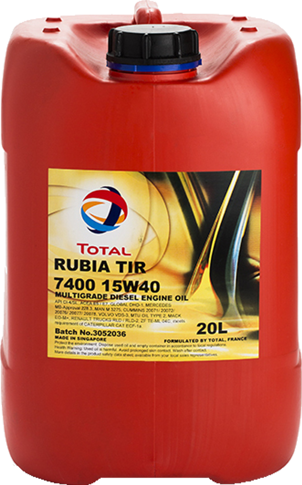 Олива моторна rubia tir 7400 15w-40 20л, Total 15W40RB740020L