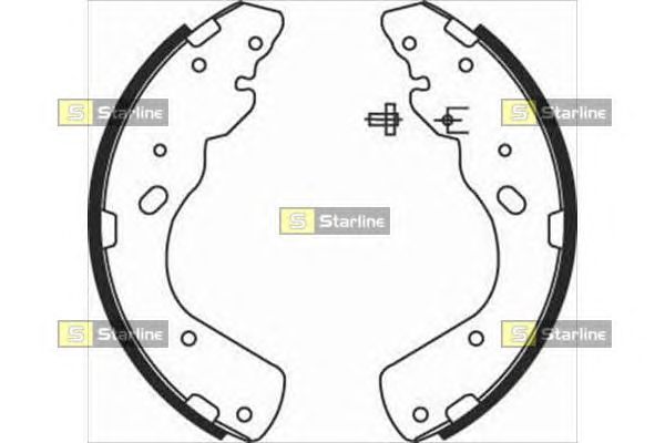 Комплект гальмівних накладок, дискове гальмо, Starline BC08450