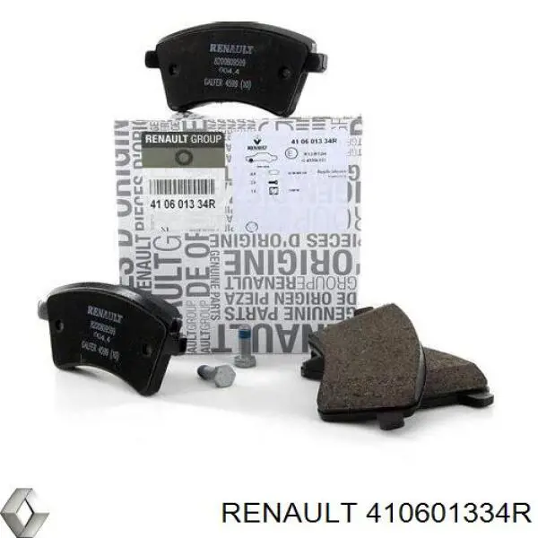 Renault тормозные колодки передние renault kangoo 1.5dci 1.6 16v 08-, Renault 410601334R