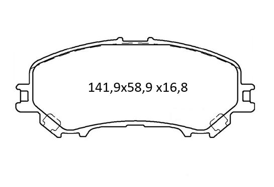 Dafmi intelli nissan колодки гальм. передні qashqai 1,2-1,6 13-, x-trail 1,6 13-, Dafmi D426E