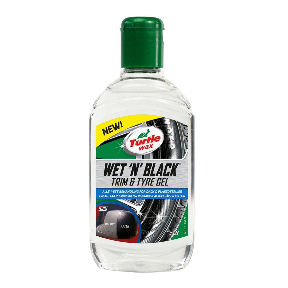 Очисник пластику реставратор turtle wax wet n black "чорний лоск" (300мл), Turtle 53165