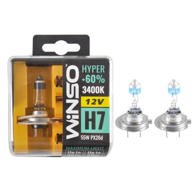 12v h7 +60% 55w px26d set, Winso 712730