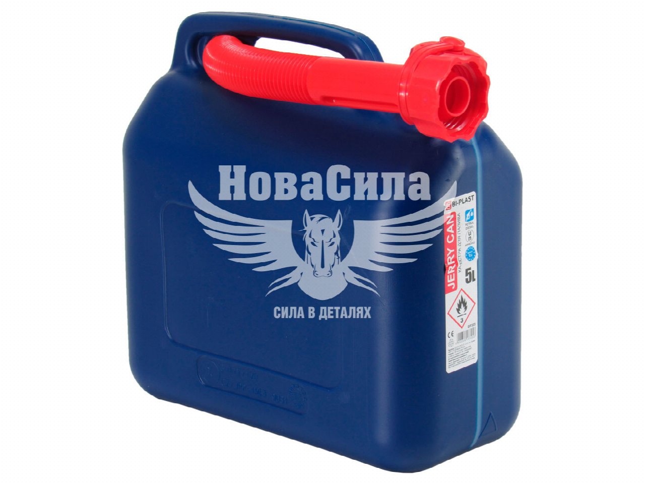 Bi-plast каністра  пластикова hdpe для палива 5л з лійкою, Bi-Plast BP-305