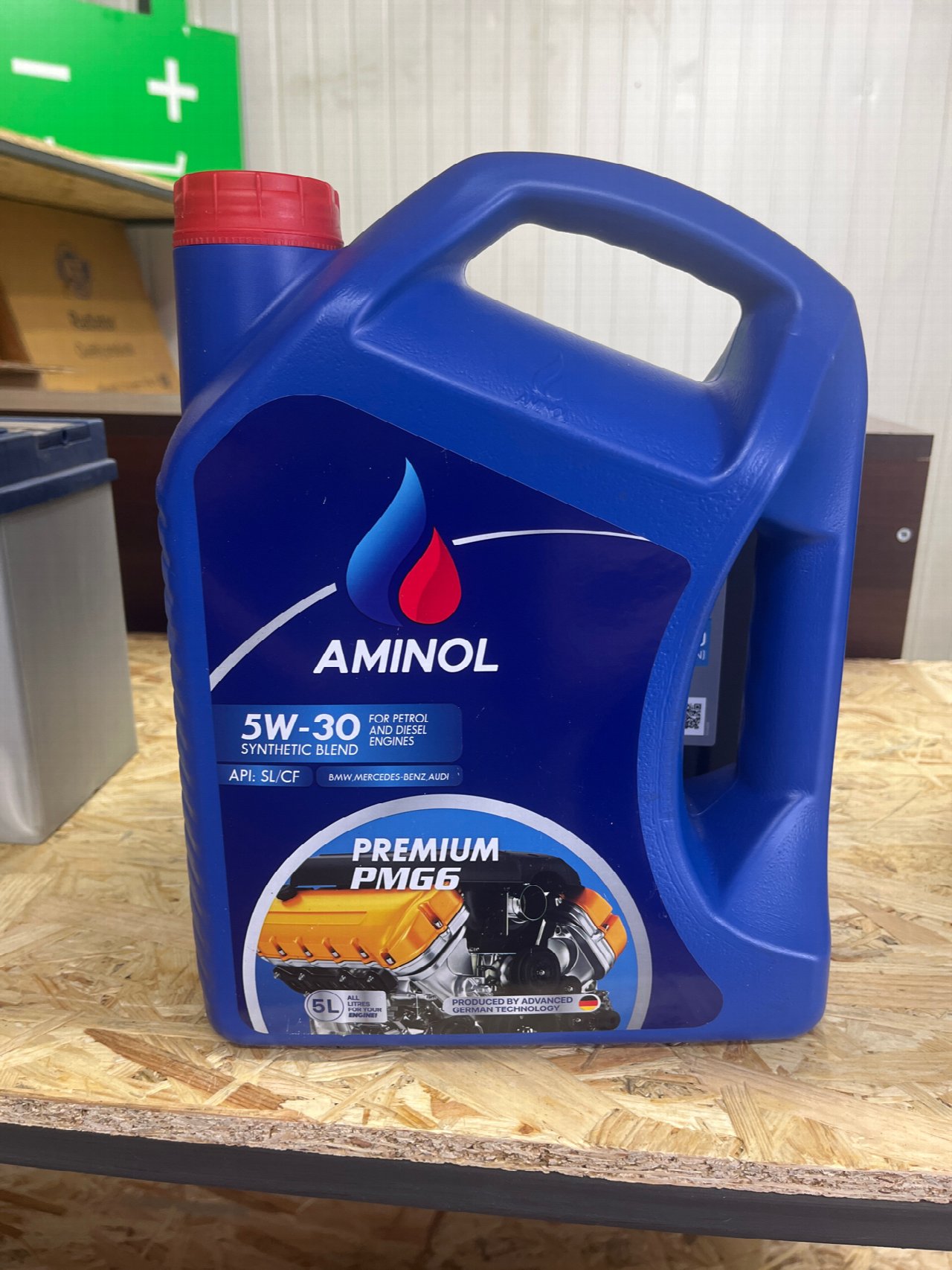 Олива моторна синтет. aminol premium pmg6 5w30 api:sl/cf-4 mb 229.3/229.5 vw 502.00 / 505.00 5л (4шт уп), Aminol AM161770