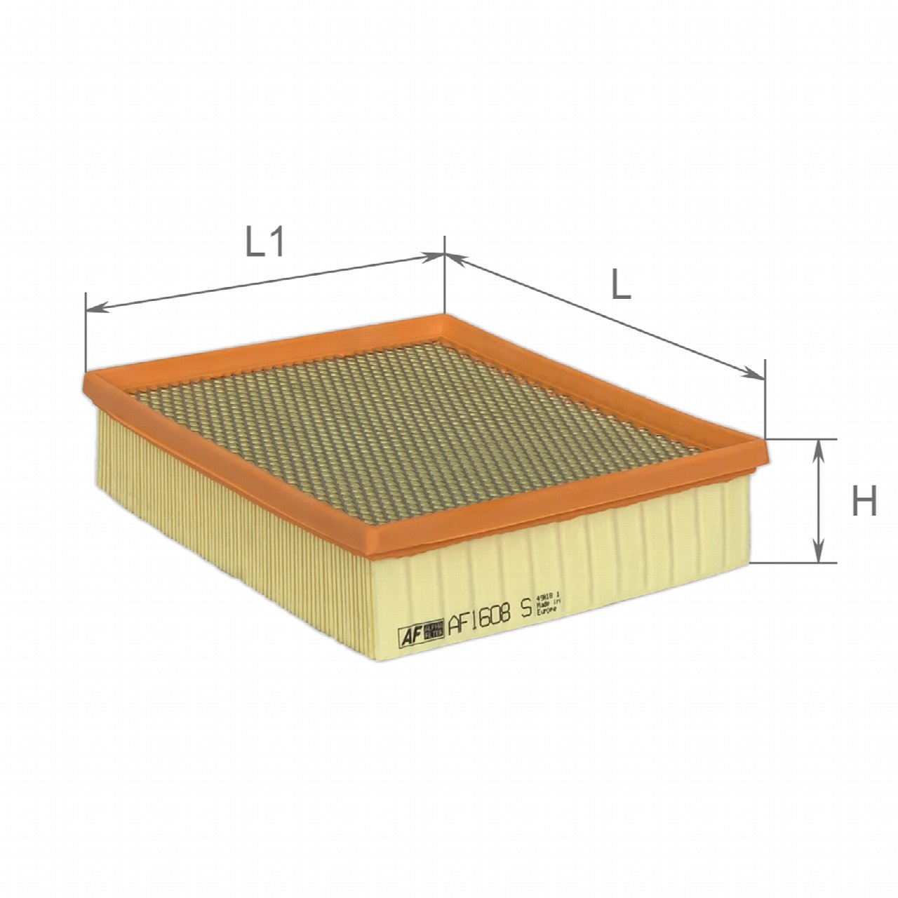 Повітряний фільтр, Alpha AF1608S