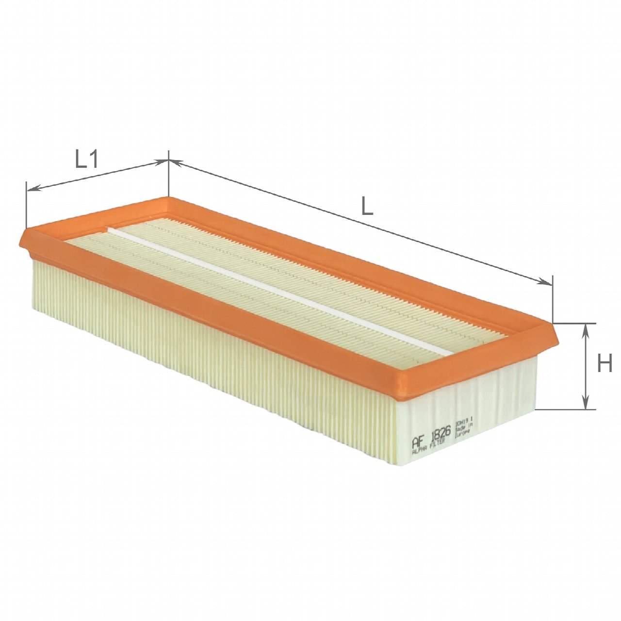 Повітряний фільтр, Alpha AF1826