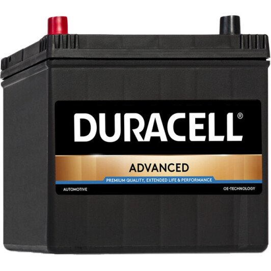 Автомобільний акумулятор duracell advanced da60 60ah 510a r+, Duracell DA60