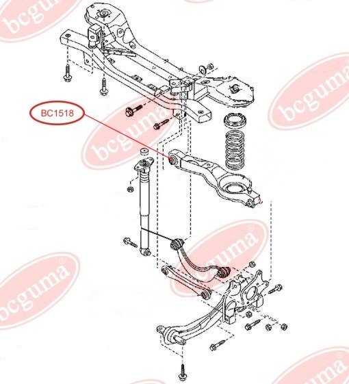 Bcguma mazda с/блок задней подвески нижнего поперечного рычага под пружину mazda 3 focus, Bcguma BC1518