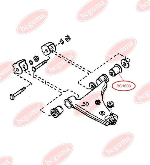 Сайлентблок перед. важеля перед. ниж. mazda 626 gd/gv 87-, Bcguma BC1603