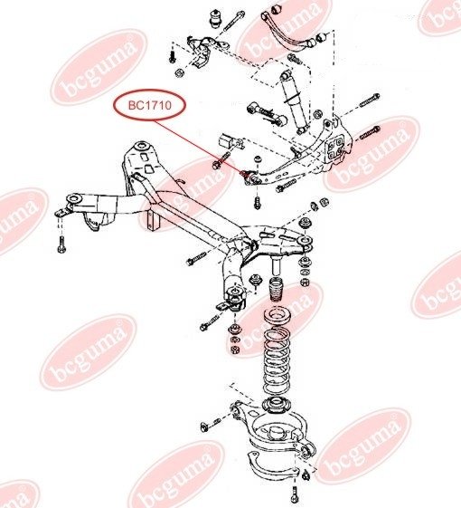 С/блок заднього поздовжнього важеля mazda 6 all rr 02-, Bcguma BC1710