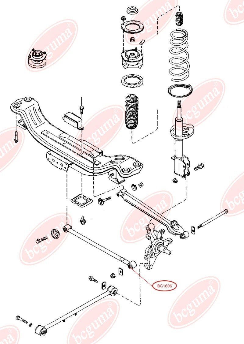 С/блок поперечного важеля задн. mazda 626 ge (d 31.5/14) (h 41/31), Bcguma BC1606