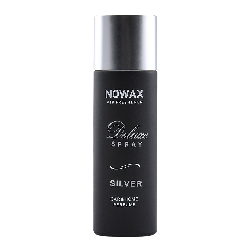 Ароматизатор повітря з розпилювачем у виставковому боксі тм nowax серія deluxe spray - silver, 50 ml, Nowax NX07749