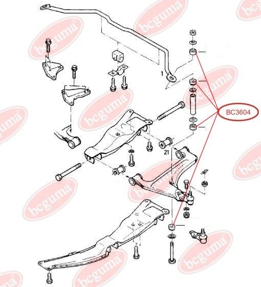 Тяга/стійка, стабілізатор, Bcguma BC3604
