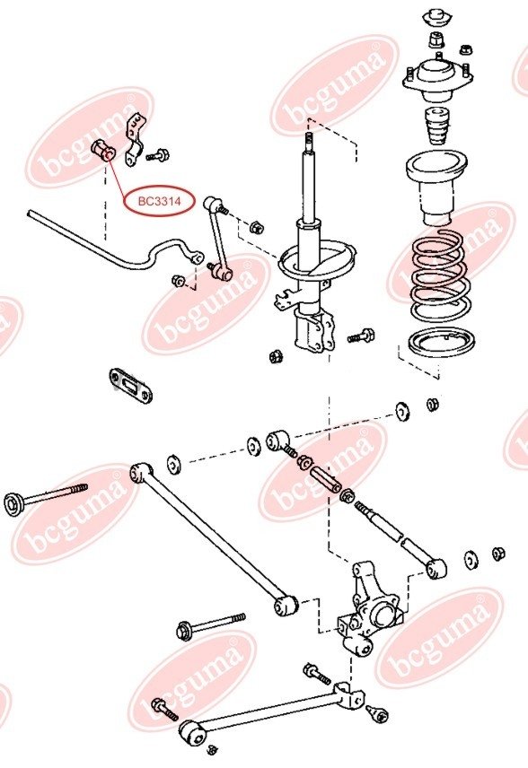 Втулка стабилизатора зад. подвески, Bcguma BC3314