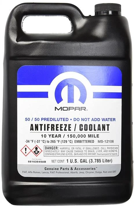 Антифриз chrysler "antifreeze/coolant ms-12106 -37c", 3,78л, Chrysler / Dodge 68163849AB