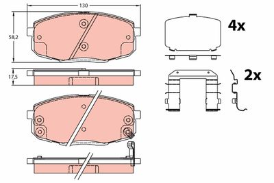 Комплект гальмівних накладок, дискове гальмо, Parts-Mall PKB-022