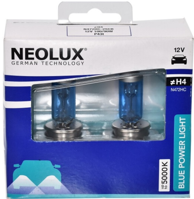 Лампа neolux h4 12v 100/900w px26d duo, Neolux® N472HC-SCB