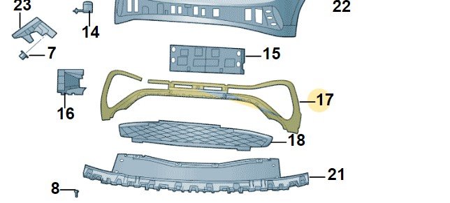 Спойлер чёрный satinschwarz, Vw 12G8059039B9