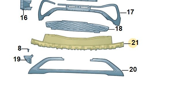 Кронштейн спойлера чёрный satinschwarz, Vw 12G8059159B9