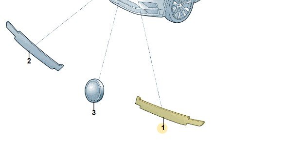 Планка подсветки, Vw 12G941653