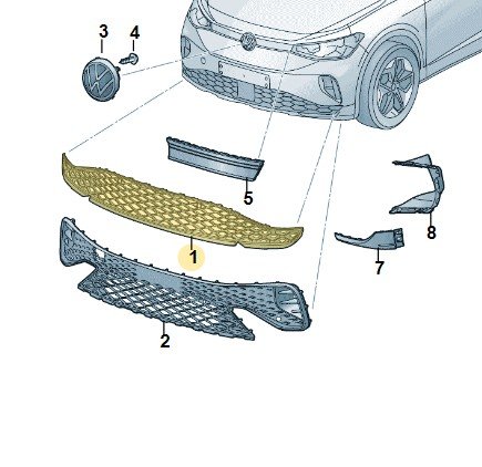 Решётка радиатора, Vw 11G8536719B9