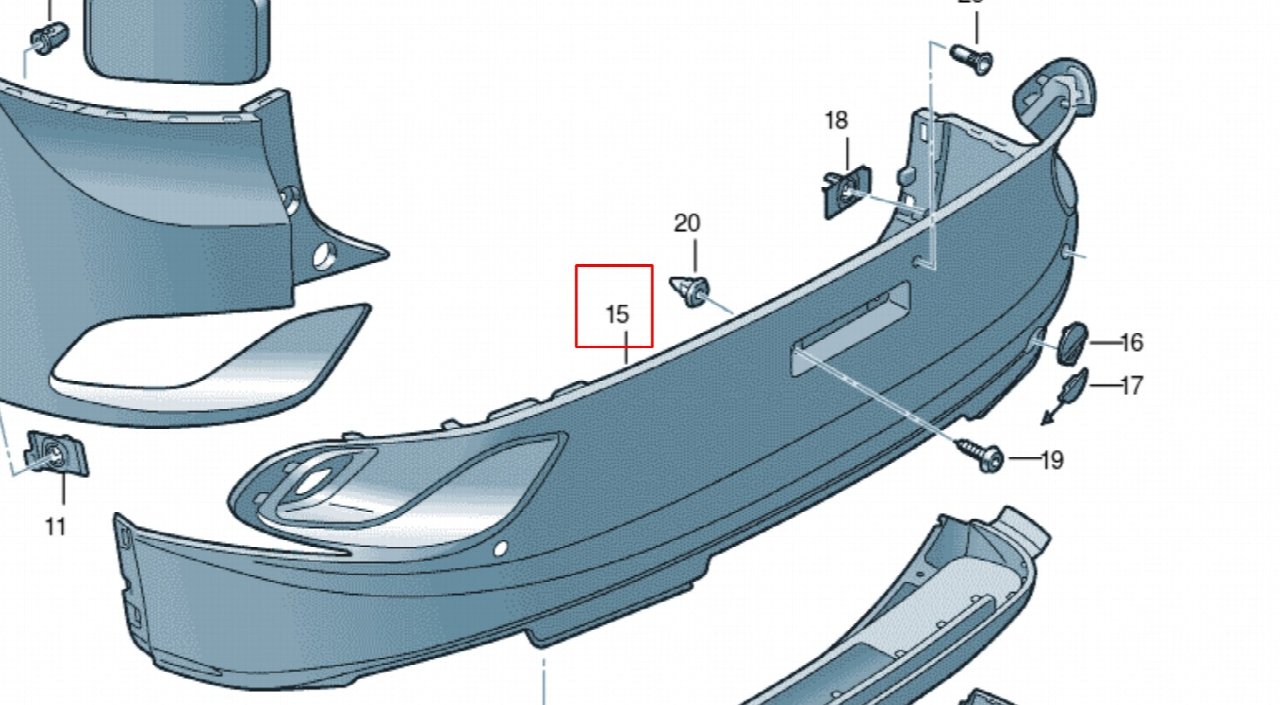 Спойлер brillant, Vw 11G807433A041