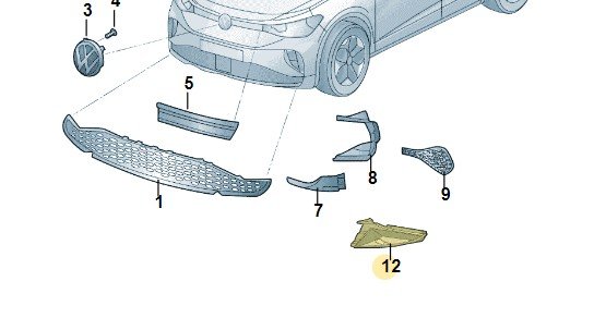 Воздуховод, Vw 12D805826