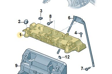 Панель установочная, Vw 11G805563B