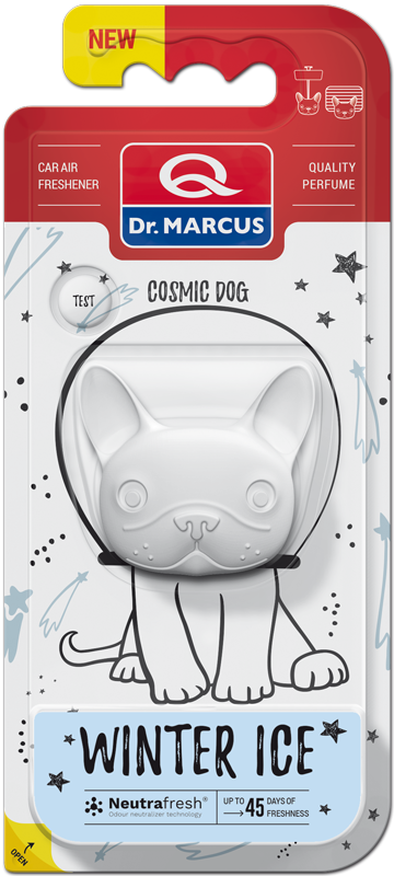 Освіжувач салону сухий dr.marcus cosmic dog winter ice 25г на повітрообдув, Dr.Marcus 5903686501197