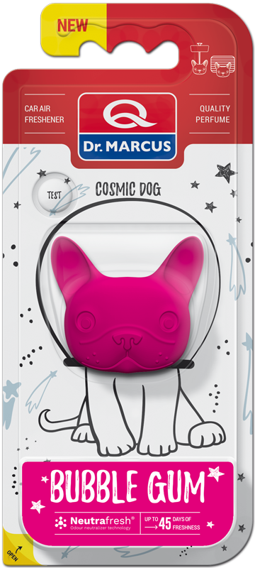 Освіжувач салону сухий dr.marcus cosmic dog bubble gum 25г на повітрообдув, Dr.Marcus 5903686501180