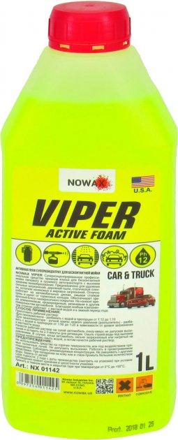 Піна активна суперконцентрат для безконтакт.мийки nowax viper active foam, 1l, Viper Active Foam, 1L, Nowax NX01142