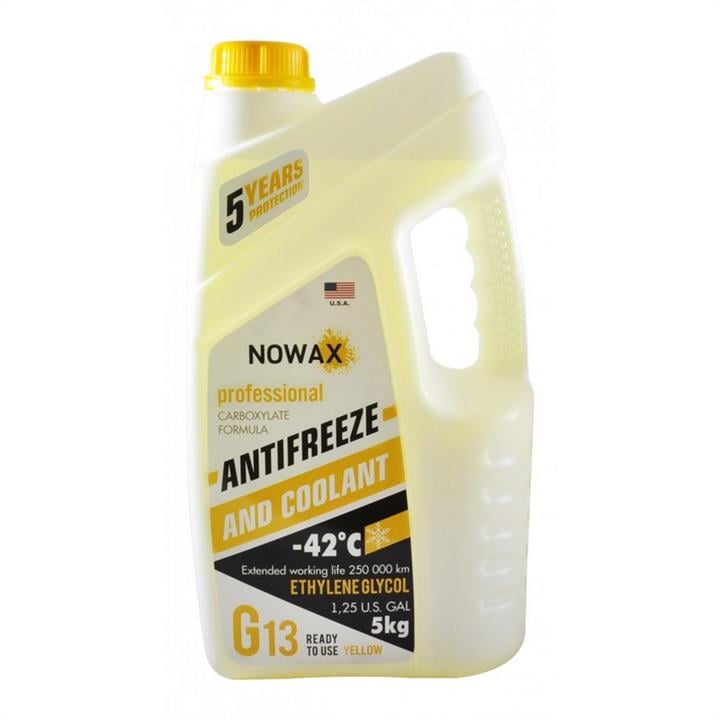 Антифриз nowax yellow(жовтий),g13/(5kg), Nowax NX05007