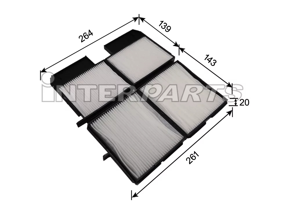 Фільтр, повітря у салоні, Interparts IPCA-116
