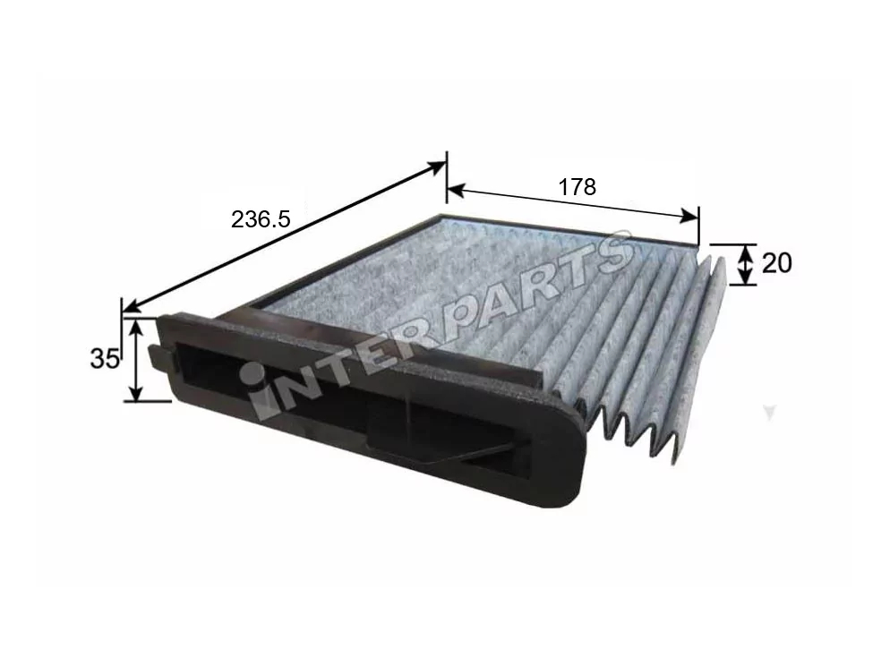 Фільтр, повітря у салоні, Interparts IPCA-228C