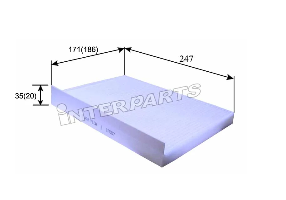 Фільтр, повітря у салоні, Interparts IPCA-H017