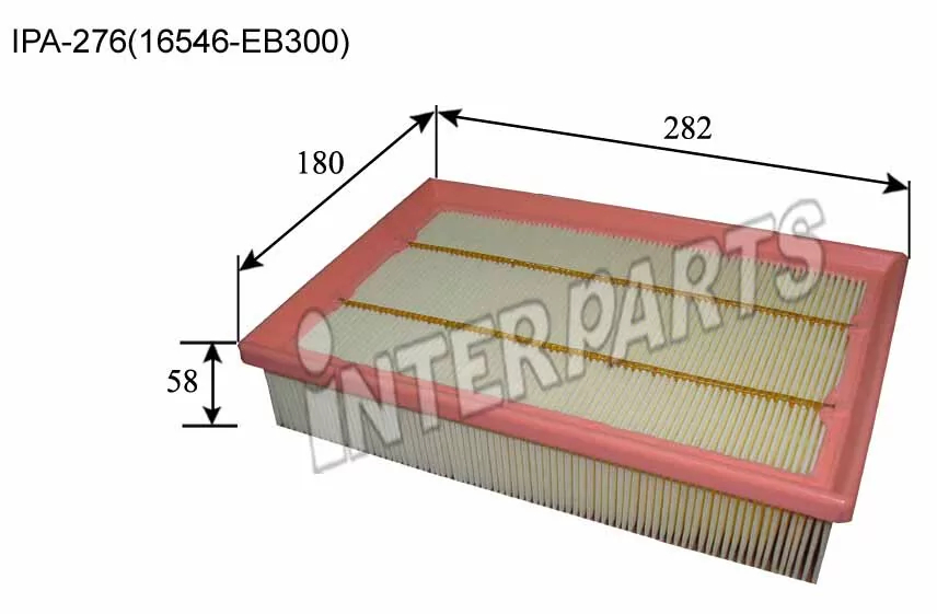 Повітряний фільтр, Interparts IPA-276
