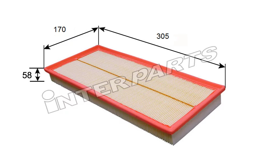 Повітряний фільтр, Interparts IPA-CY001
