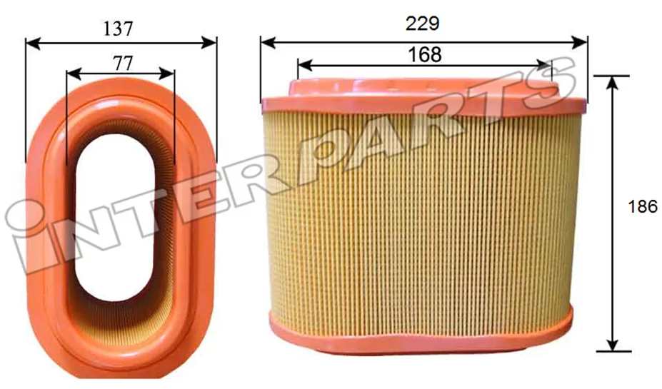Фільтр повітряний двигуна, Interparts IPA-H009
