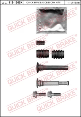 Комплект напрямних втулок, гальмівний супорт, Quick Brake 113-1365X