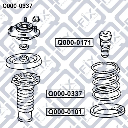 Пильовик переднього амортизатора, Q-Fix Q000-0337