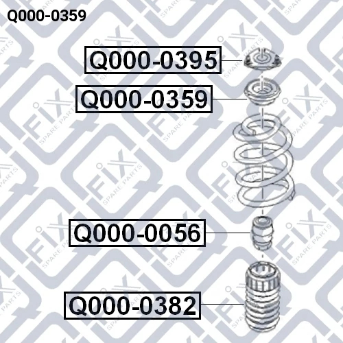 Підшипник опори переднього амортизатора, Q-Fix Q000-0359
