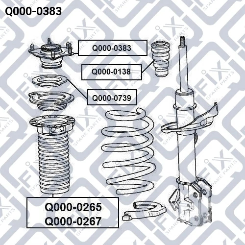 Опора переднього амортизатора, Q-Fix Q000-0383