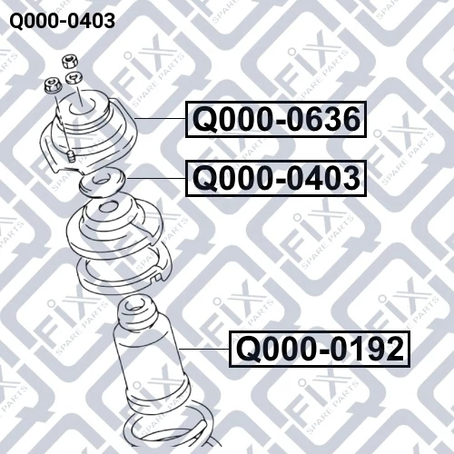 Підшипник опори переднього амортизатора, Q-Fix Q000-0403