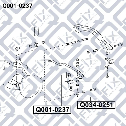 Втулка переднього стабілізатора, Q-Fix Q001-0237