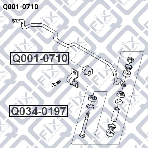 Втулка переднього стабілізатора, Q-Fix Q001-0710