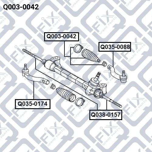 Пильовик рульової рейки, Q-Fix Q003-0042