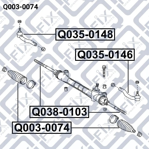 Пильовик рульової рейки, Q-Fix Q003-0074