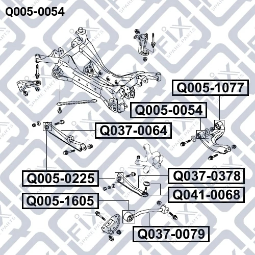 Опора, важіль підвіски, Q-Fix Q005-0054