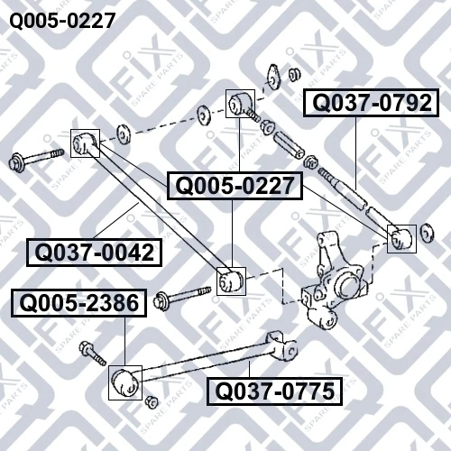 Сайлентблок заднього поперечного важеля, Q-Fix Q005-0227
